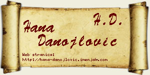 Hana Danojlović vizit kartica